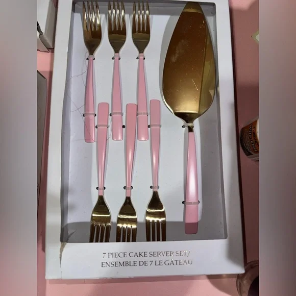 Pink and Gold silverware